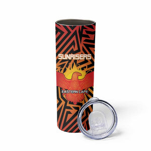 Custom Afro South Africa Cricket Skinny Tumbler Eastern Cape - Go Sunrisers