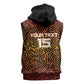 Custom Afro South Africa Cricket Sleeveless Hoodie Eastern Cape - Go Sunrisers - African Pride