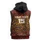 Custom Afro South Africa Cricket Sleeveless Zip Hoodie Eastern Cape - Go Sunrisers - African Pride