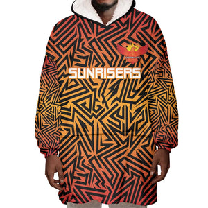 Custom Afro South Africa Cricket Wearable Blanket Hoodie Eastern Cape - Go Sunrisers