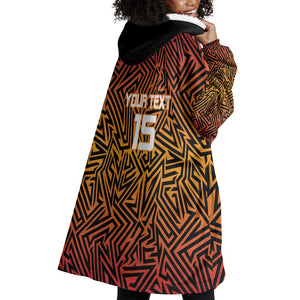 Custom Afro South Africa Cricket Wearable Blanket Hoodie Eastern Cape - Go Sunrisers