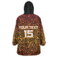 Custom Afro South Africa Cricket Wearable Blanket Hoodie Eastern Cape - Go Sunrisers
