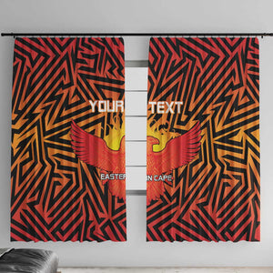 Custom Afro South Africa Cricket Window Curtain Eastern Cape - Go Sunrisers