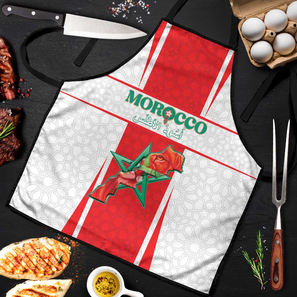 Morocco Football Apron Go Champions Atlas Lions - White