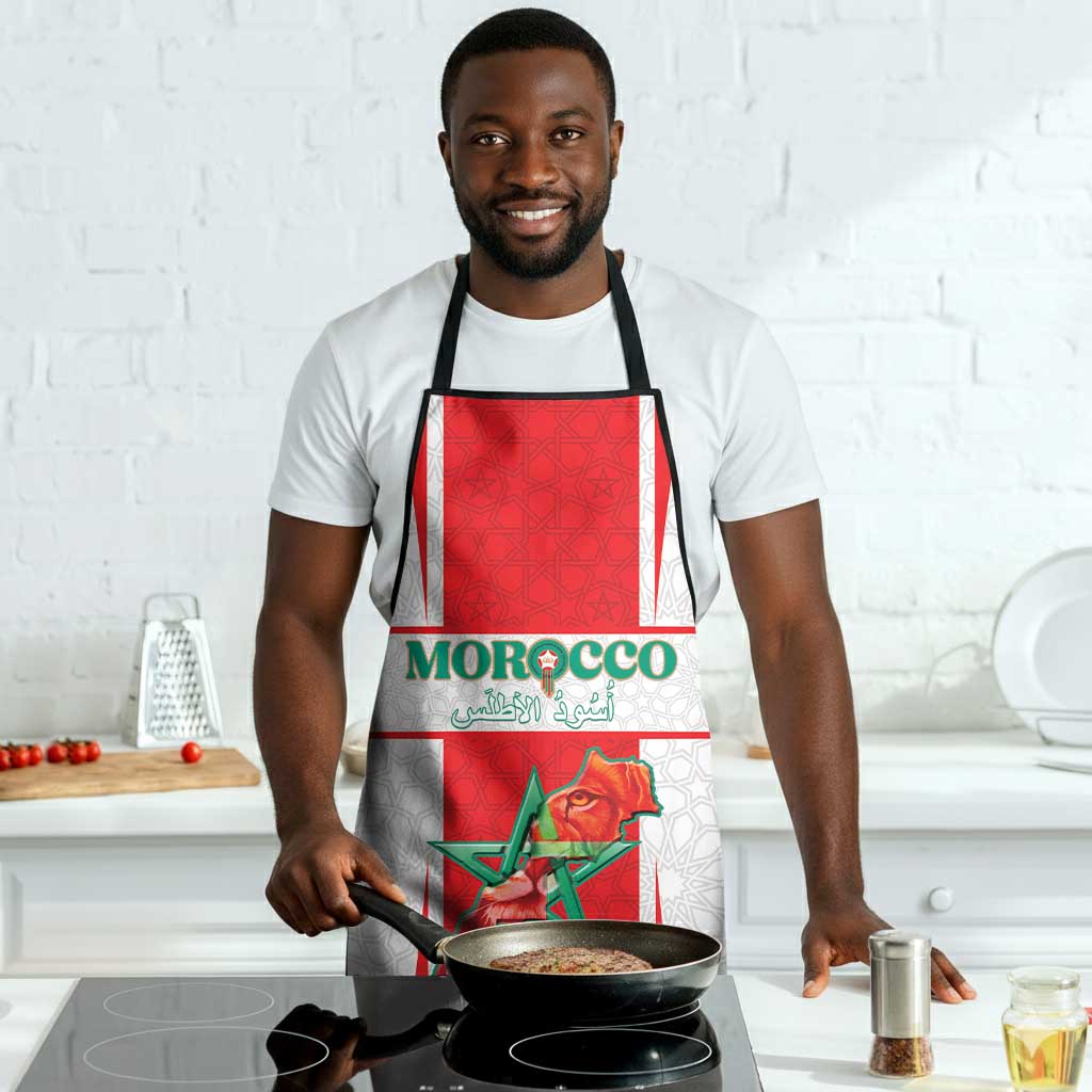 Morocco Football Apron Go Champions Atlas Lions - White