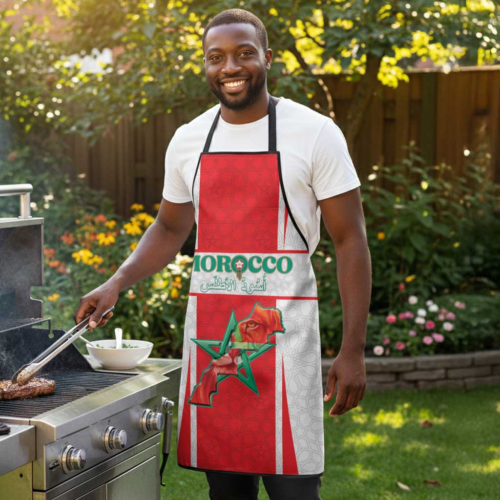 Morocco Football Apron Go Champions Atlas Lions - White
