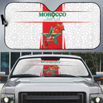 Morocco Football Auto Sun Shade Go Champions Atlas Lions - White