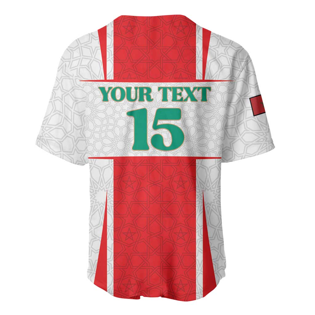 Morocco Football Custom Baseball Jersey Atlas Lions Champions 2025 - White LT15