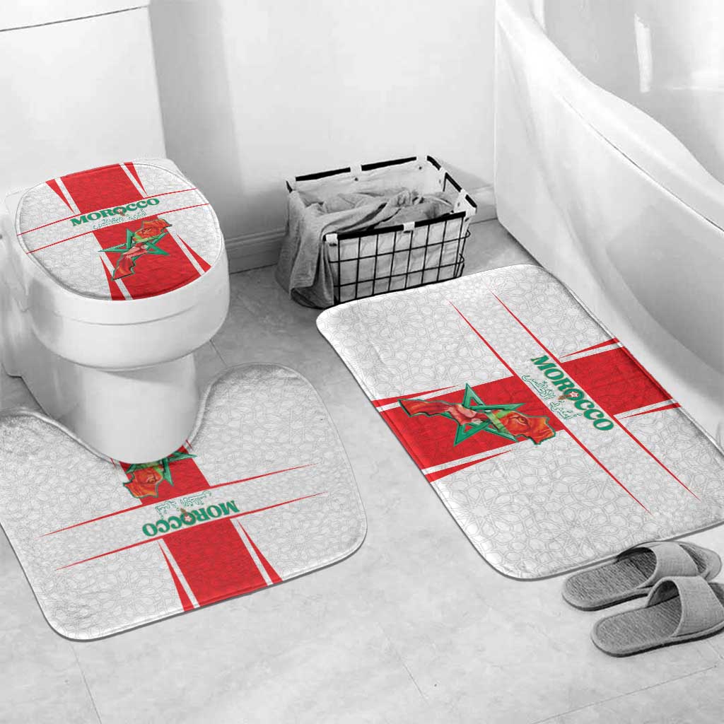Morocco Football Bathroom Set Go Champions Atlas Lions - White