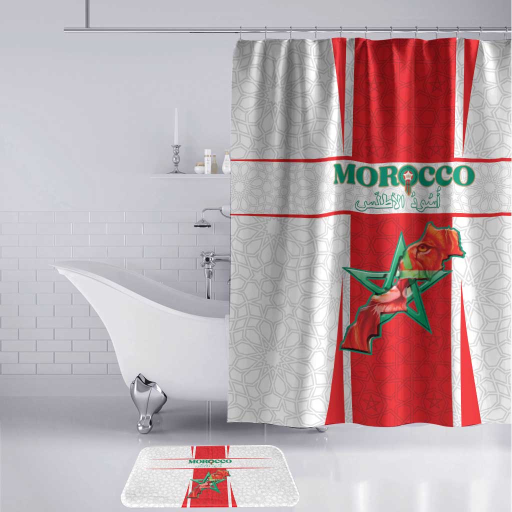 Morocco Football Bathroom Set Go Champions Atlas Lions - White