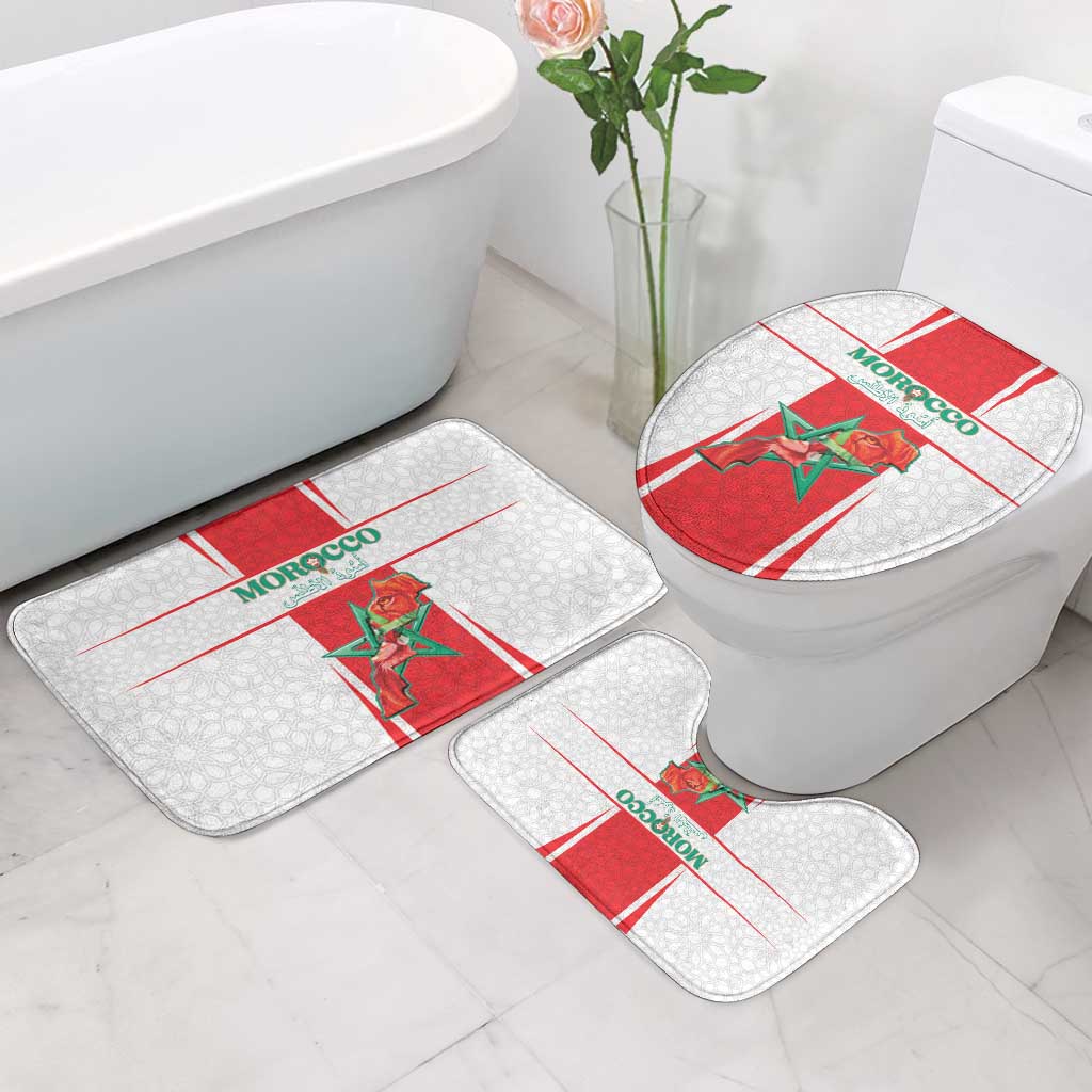 Morocco Football Bathroom Set Go Champions Atlas Lions - White