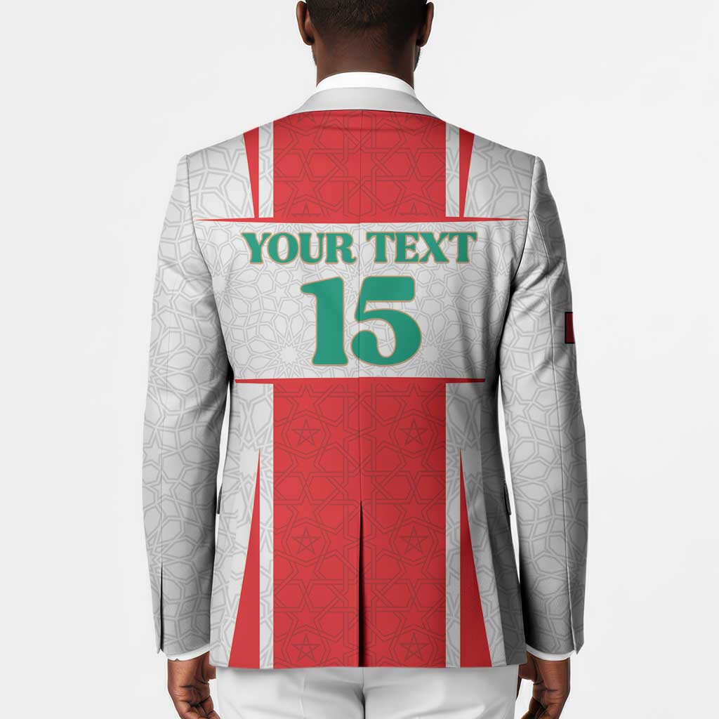 Custom Morocco Football Blazer Go Champions Atlas Lions - White