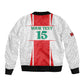 Morocco Football Custom Bomber Jacket Atlas Lions Champions 2025 - White - African Pride