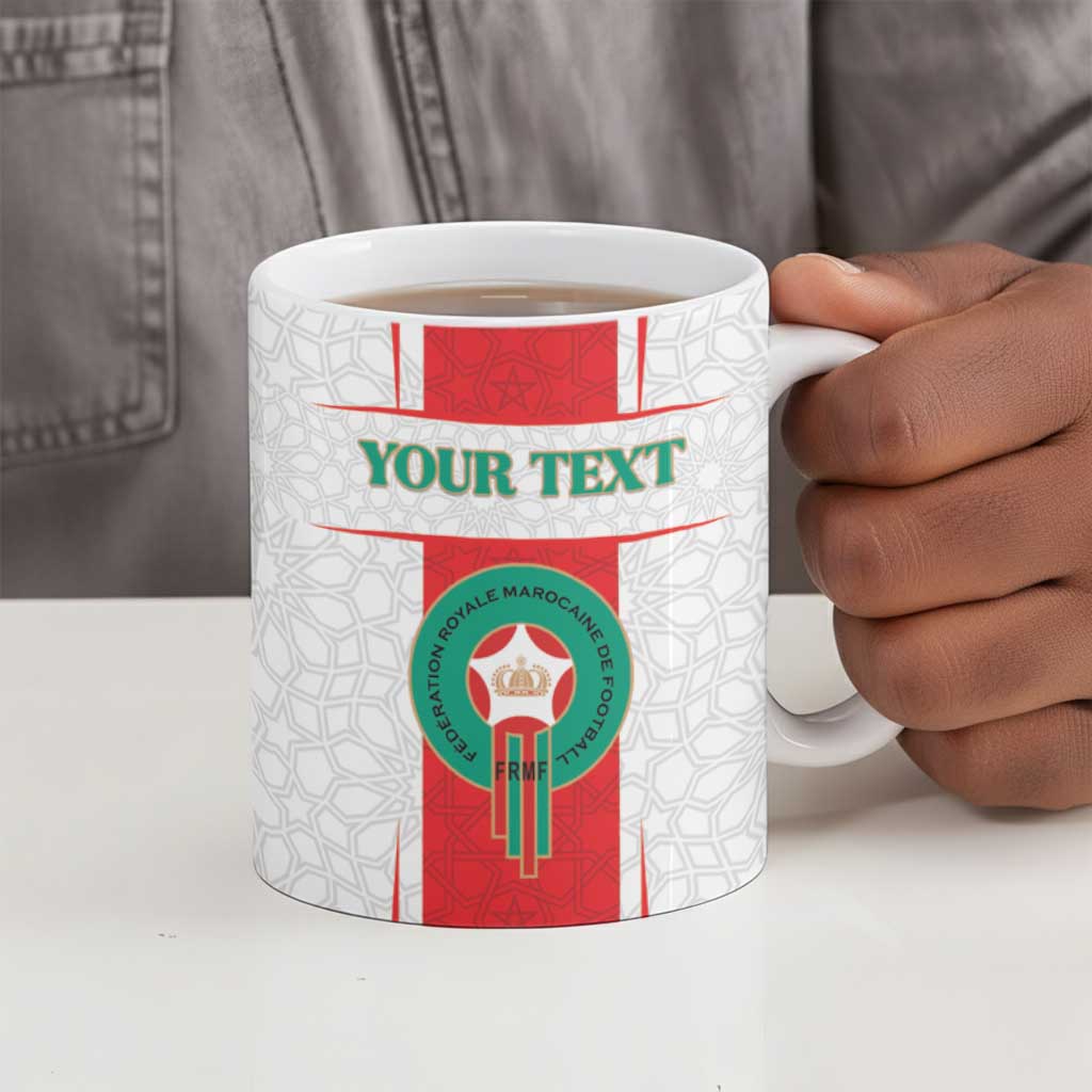 Custom Morocco Football Ceramic Mug Go Champions Atlas Lions - White