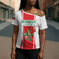Custom Morocco Football Cross Shoulder Shirt Go Champions Atlas Lions - White