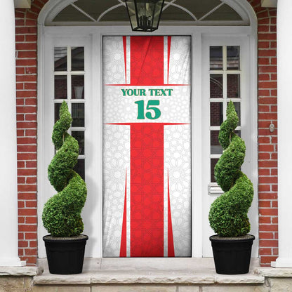 Custom Morocco Football Door Cover Go Champions Atlas Lions - White