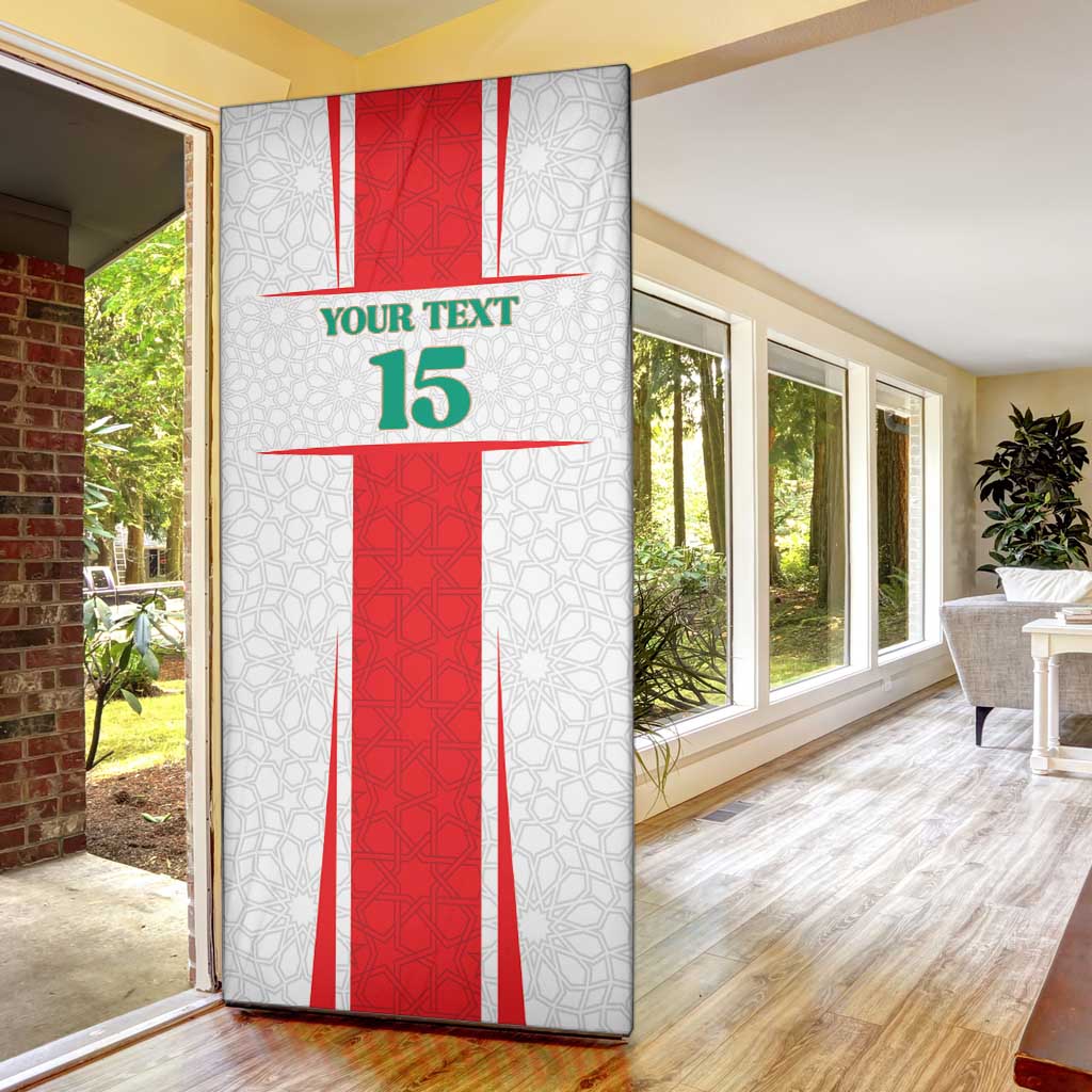 Custom Morocco Football Door Cover Go Champions Atlas Lions - White