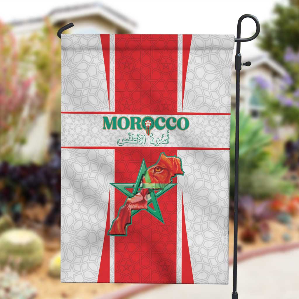 Morocco Football Garden Flag Atlas Lions Champions 2025 - White - African Pride