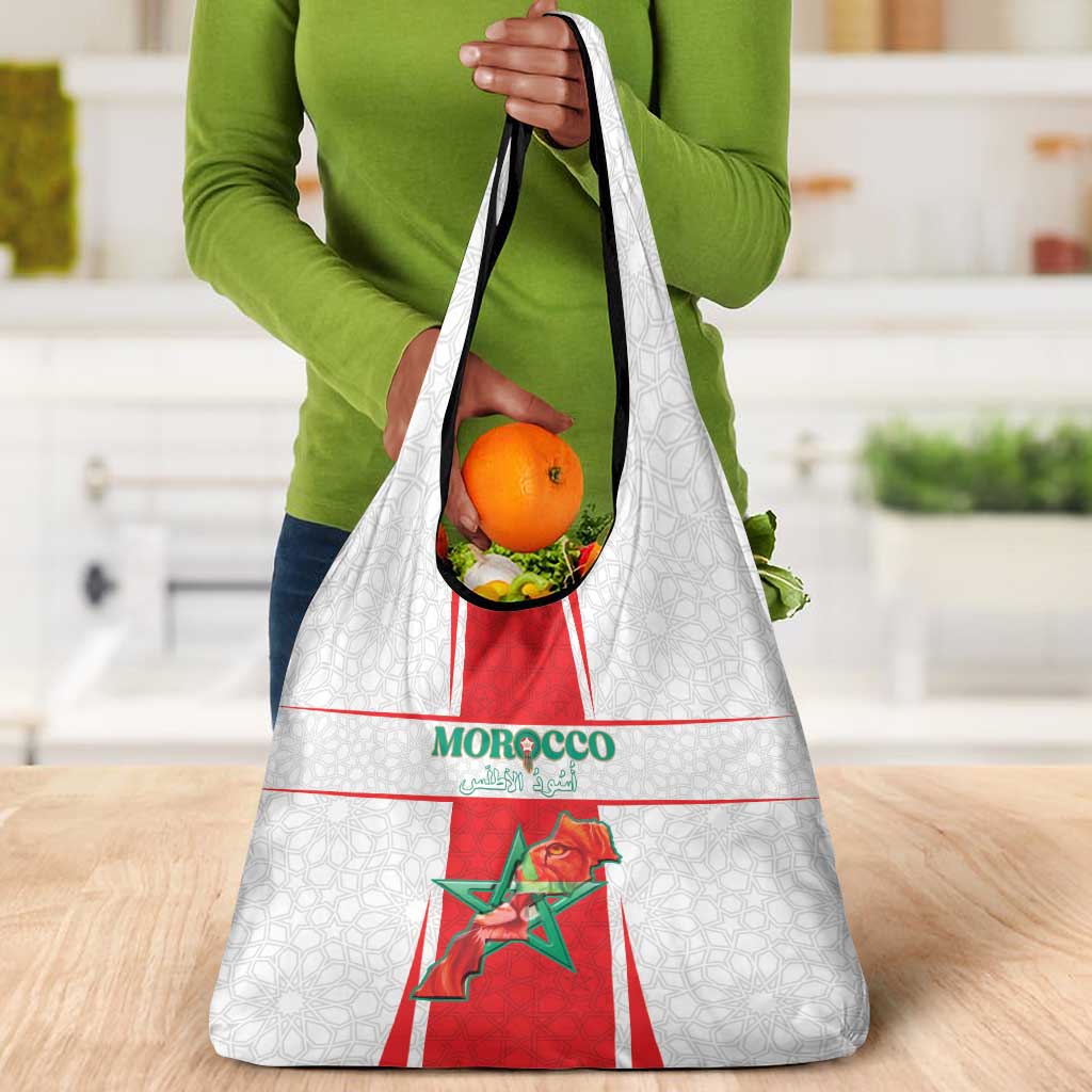 Morocco Football Grocery Bag Atlas Lions Champions 2025 - White - African Pride