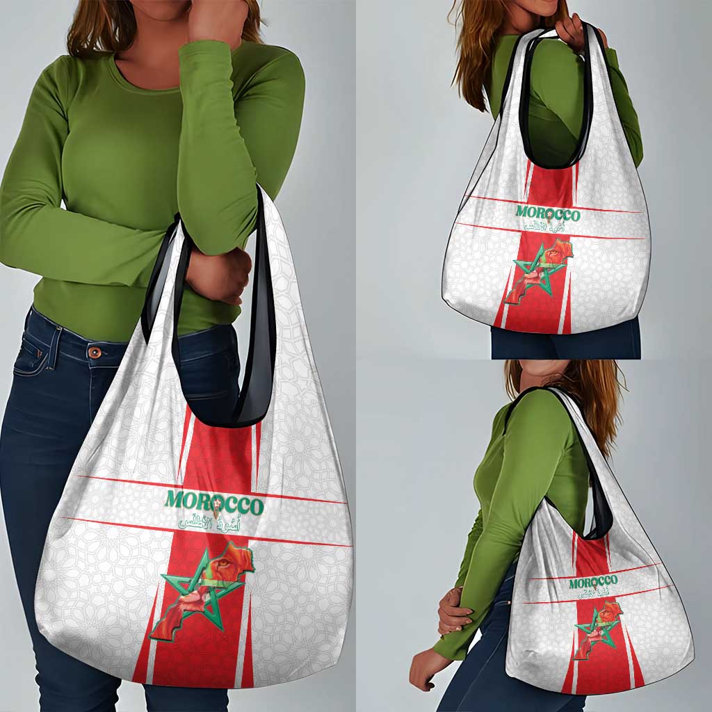 Morocco Football Grocery Bag Atlas Lions Champions 2025 - White - African Pride