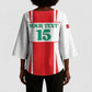 Custom Morocco Football Kimono Sleeve Blouse Go Champions Atlas Lions - White