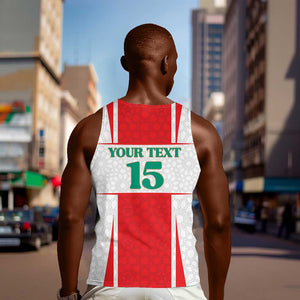 Morocco Football Custom Men Tank Top Atlas Lions Champions 2025 - White - African Pride