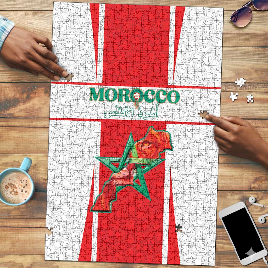 Morocco Football Puzzle Go Champions Atlas Lions - White