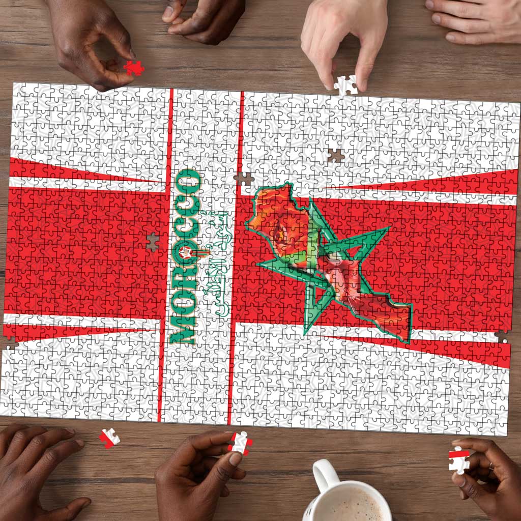 Morocco Football Puzzle Go Champions Atlas Lions - White