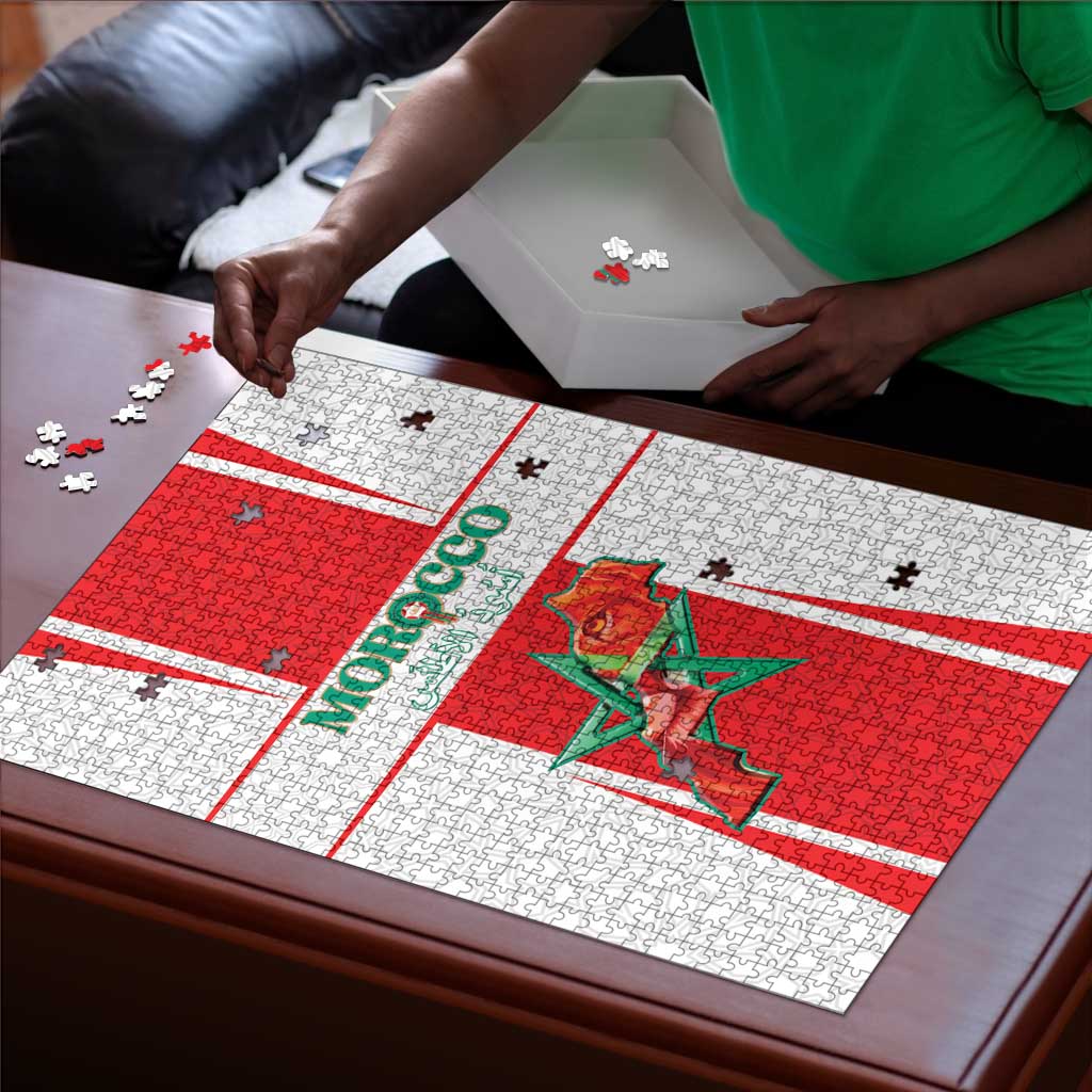 Morocco Football Puzzle Go Champions Atlas Lions - White