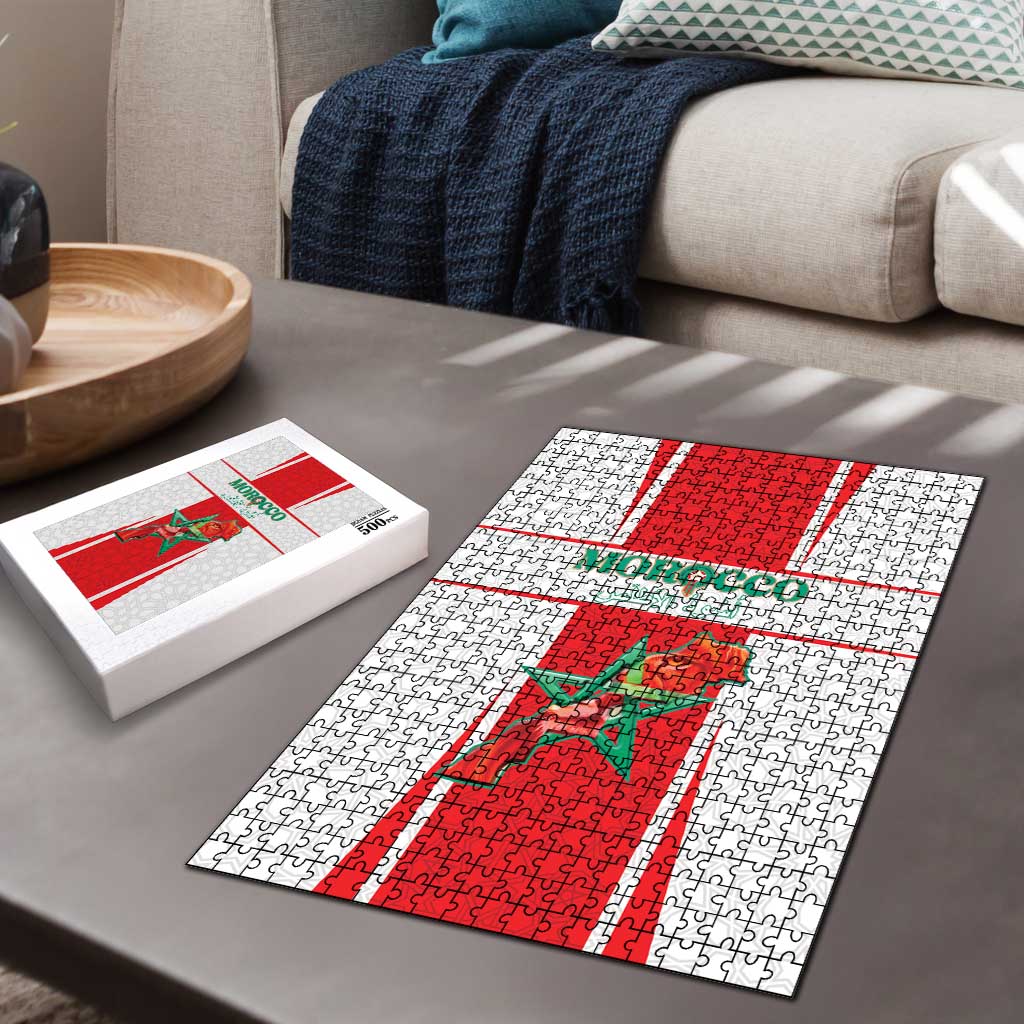 Morocco Football Puzzle Go Champions Atlas Lions - White