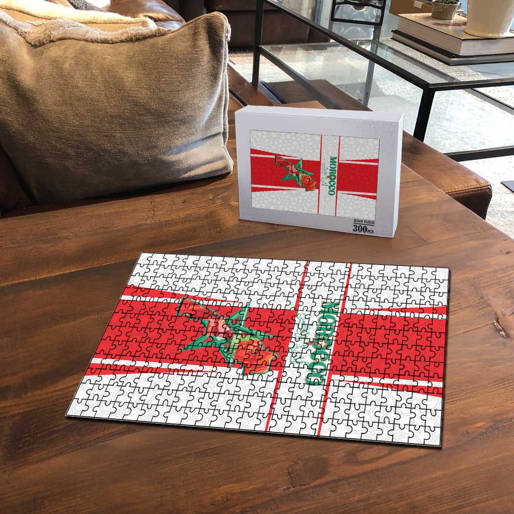 Morocco Football Puzzle Go Champions Atlas Lions - White