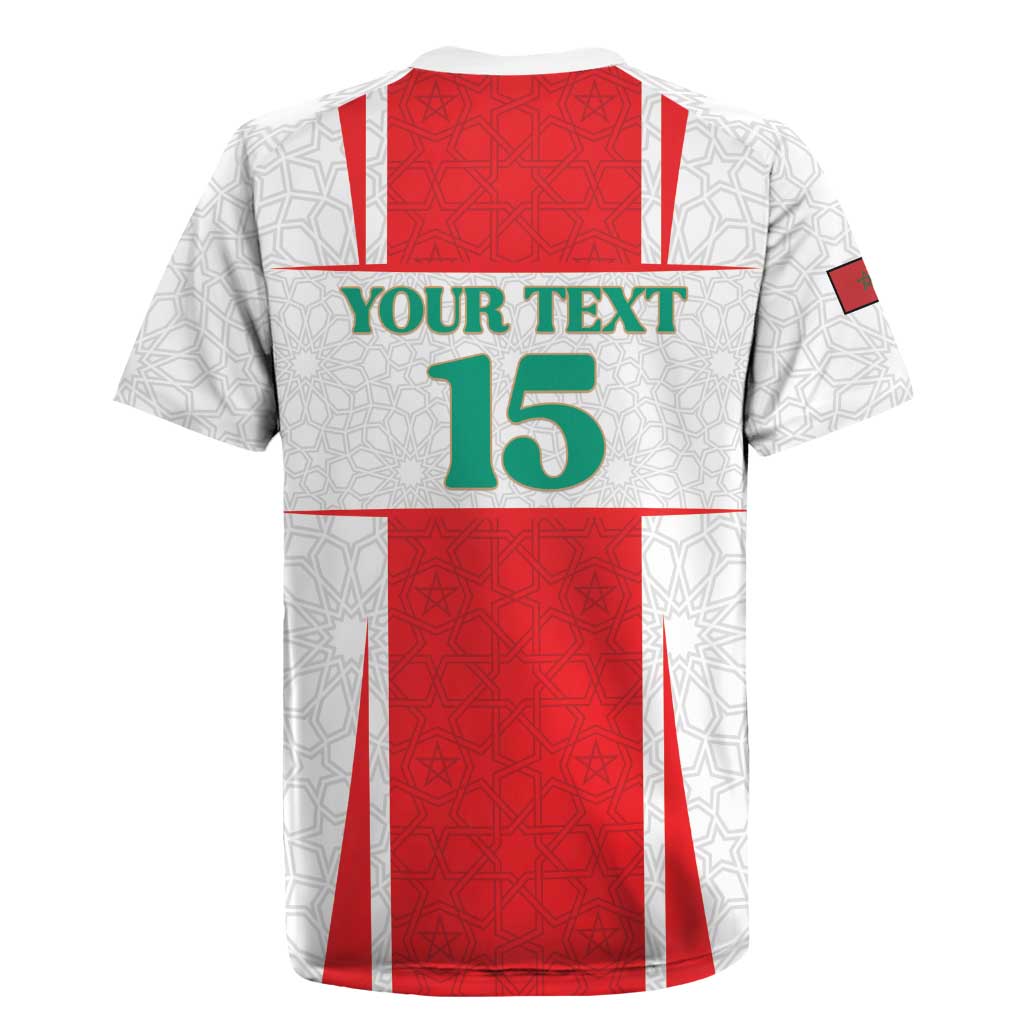 Morocco Football Custom Rugby Jersey Atlas Lions Champions 2025 - White LT15