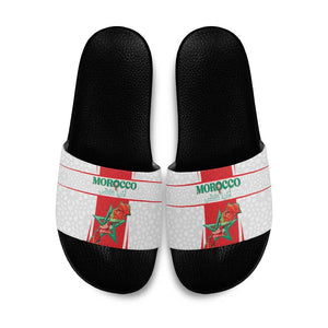 Morocco Football Slide Sandals Go Champions Atlas Lions - White