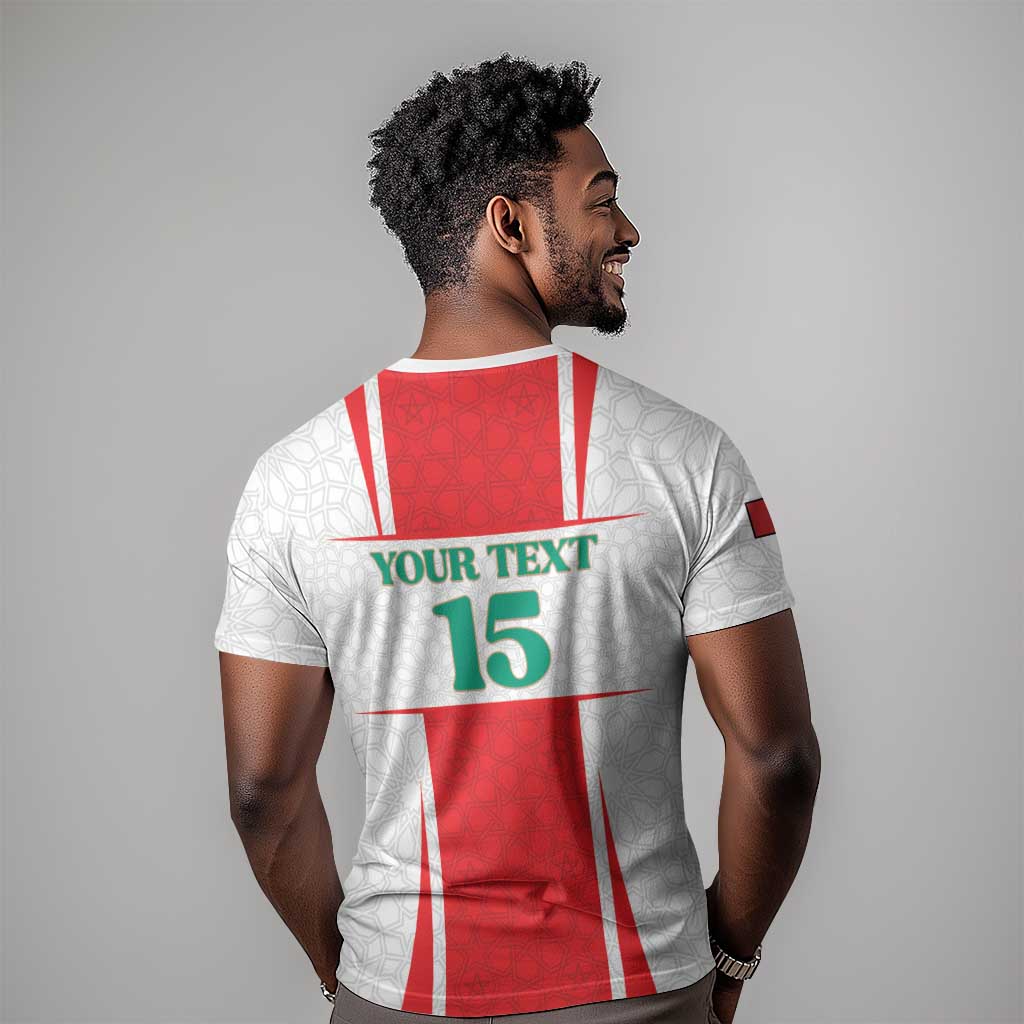 Morocco Football Custom T shirt Atlas Lions Champions 2025 - White LT15