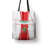 Morocco Football Tote Bag Go Champions Atlas Lions - White