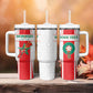 Morocco Football Custom Tumbler With Handle Atlas Lions Champions 2025 - White - African Pride