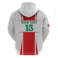 Morocco Football Custom Zip Hoodie Atlas Lions Champions 2025 - White - African Pride