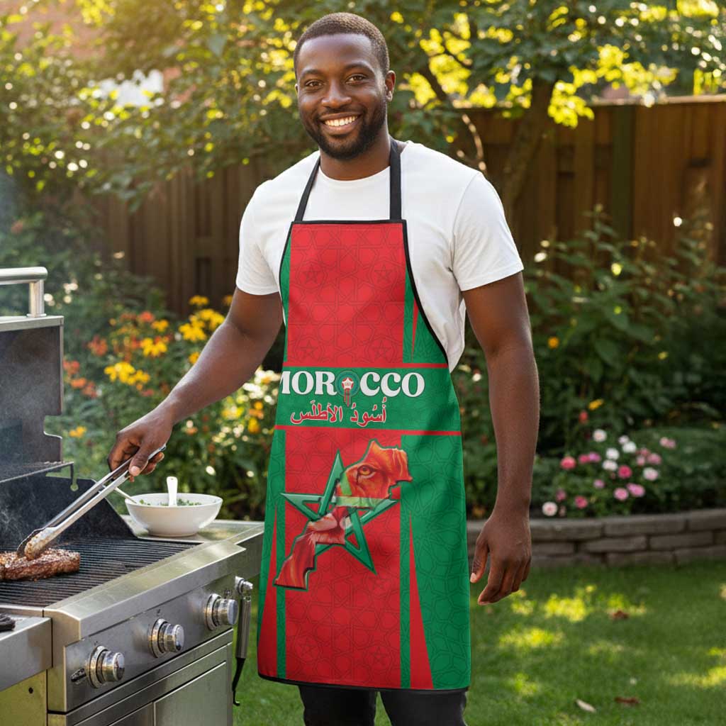 Morocco Football Apron Go Champions Atlas Lions - Red