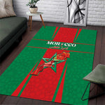 Morocco Football Area Rug Atlas Lions Champions 2025 - Red - African Pride