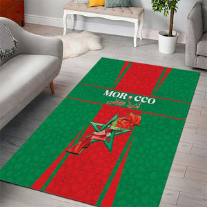 Morocco Football Area Rug Atlas Lions Champions 2025 - Red - African Pride