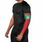 Custom Morocco Football Arm Sleeves Go Champions Atlas Lions - Red