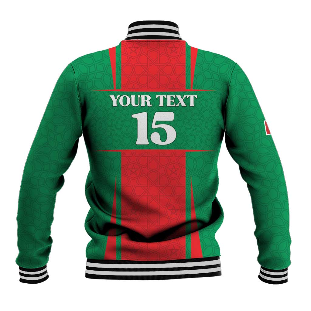 Morocco Football Custom Baseball Jacket Atlas Lions Champions 2025 - Red - African Pride