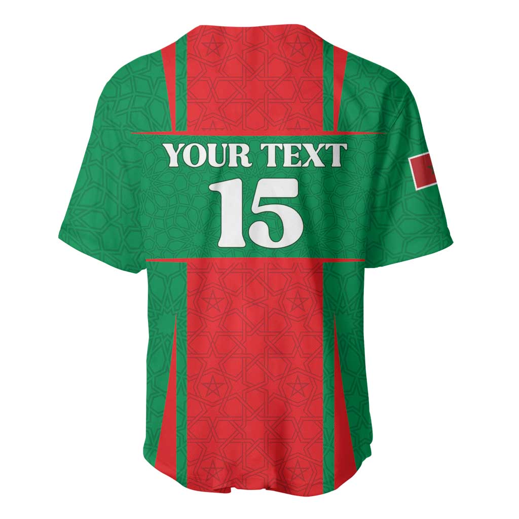 Morocco Football Custom Baseball Jersey Atlas Lions Champions 2025 - Red LT15
