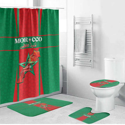 Morocco Football Bathroom Set Go Champions Atlas Lions - Red