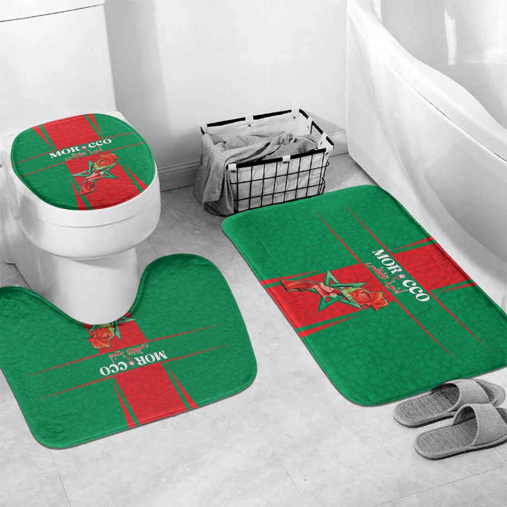 Morocco Football Bathroom Set Go Champions Atlas Lions - Red