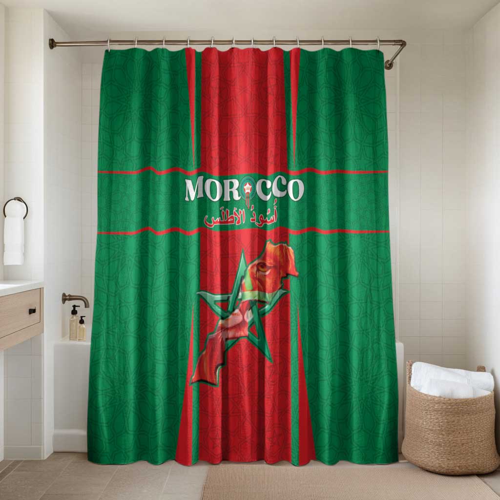 Morocco Football Bathroom Set Go Champions Atlas Lions - Red