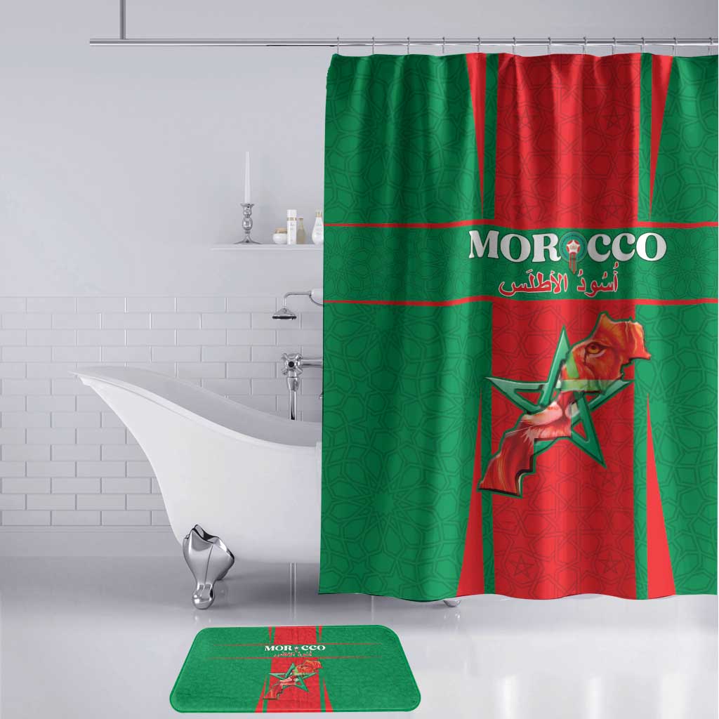 Morocco Football Bathroom Set Go Champions Atlas Lions - Red