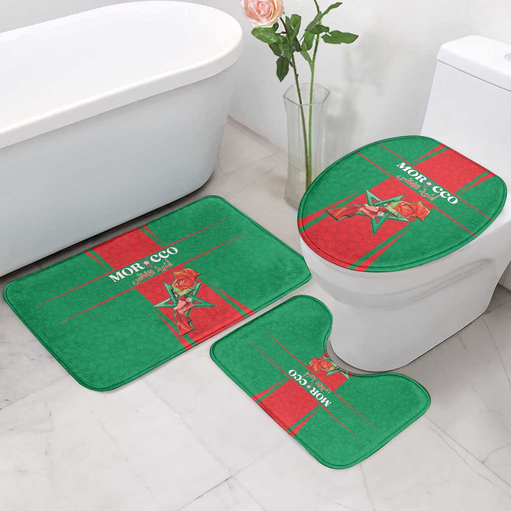 Morocco Football Bathroom Set Go Champions Atlas Lions - Red