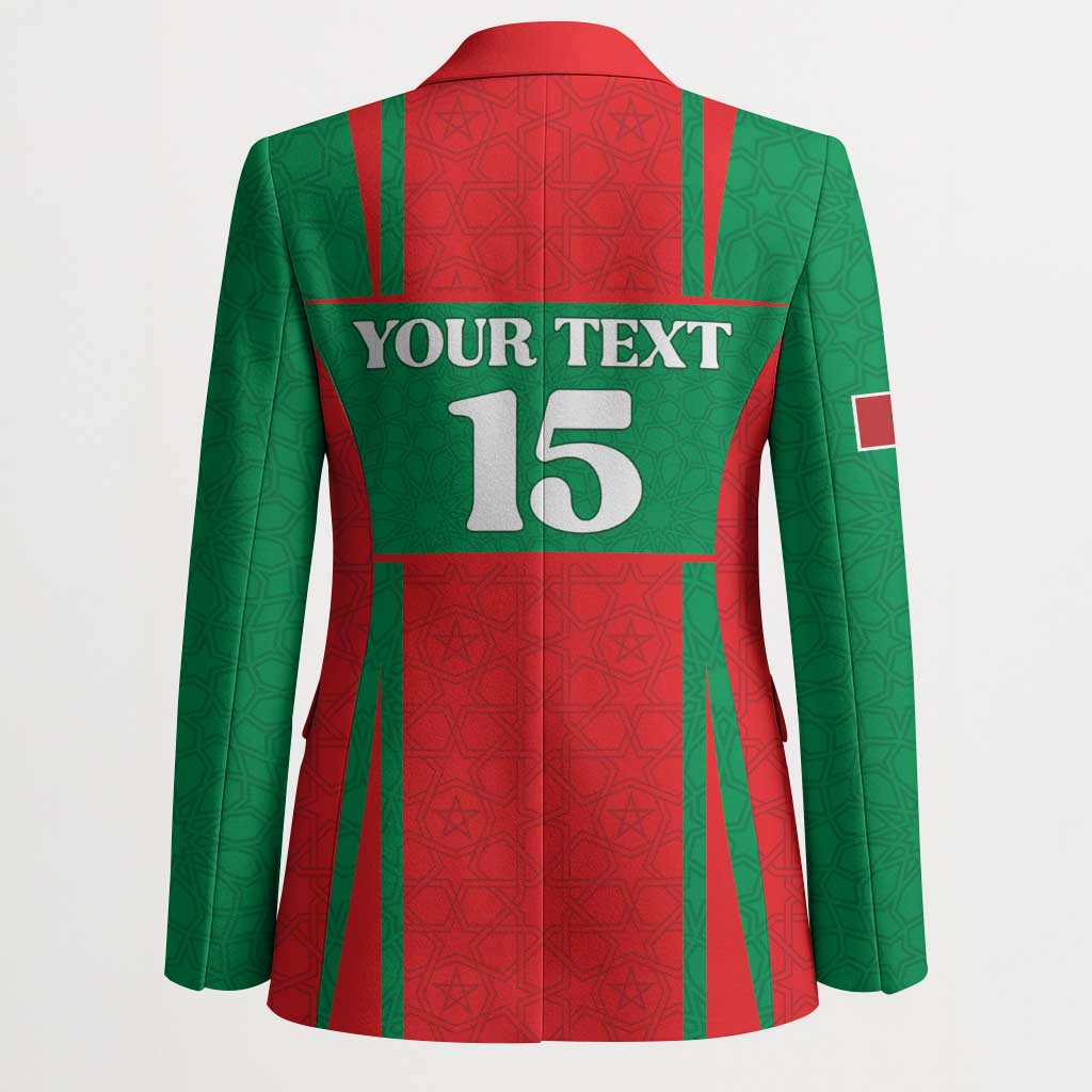 Custom Morocco Football Blazer Go Champions Atlas Lions - Red