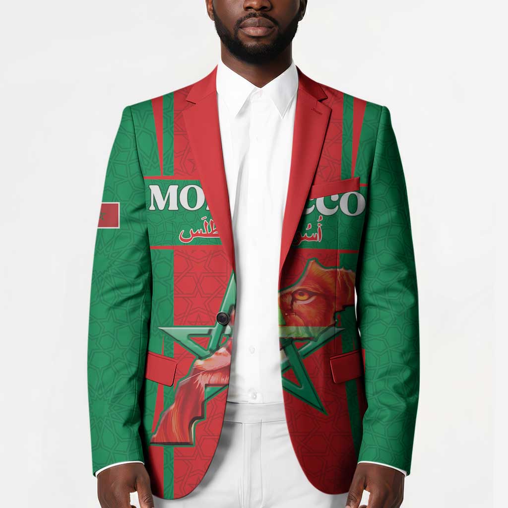 Custom Morocco Football Blazer Go Champions Atlas Lions - Red
